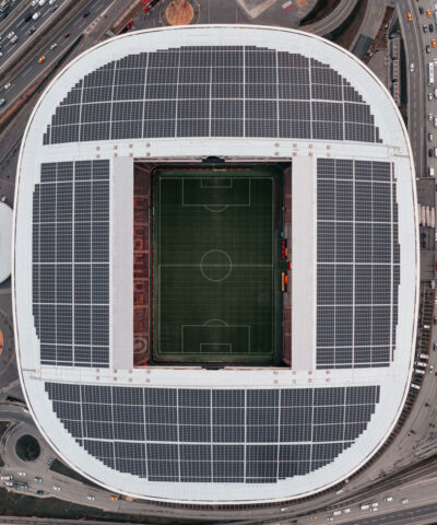 Football stadium from above